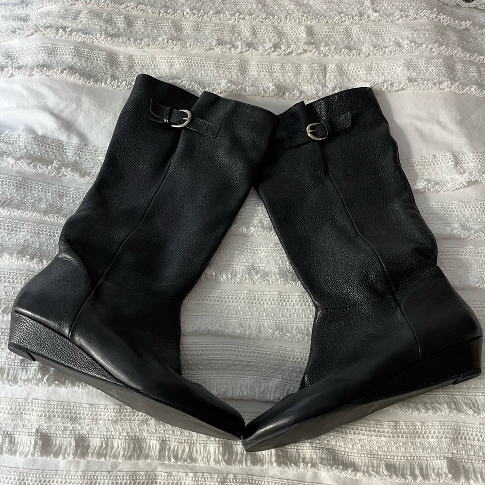 Steve Madden Brand New Intyce Black Leather Boots